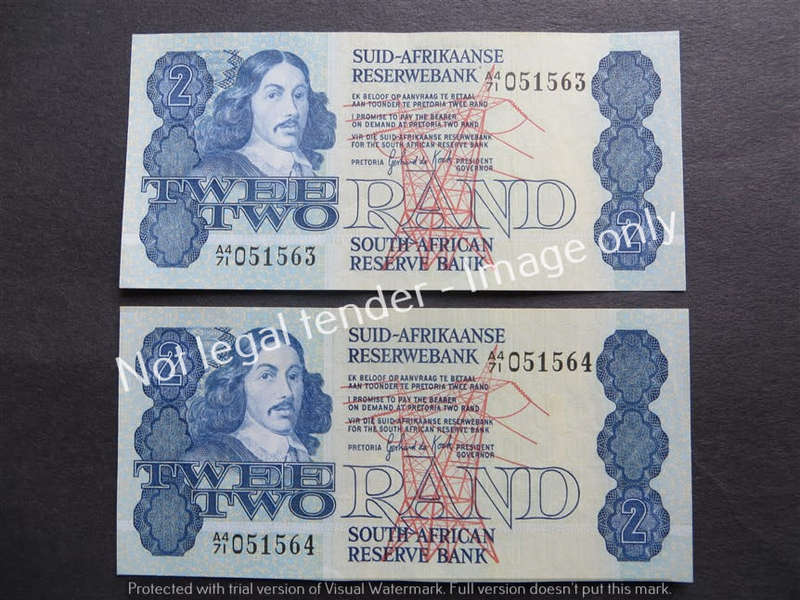 2 x GPC De Kock Cons. No. 2nd Issue R2 notes