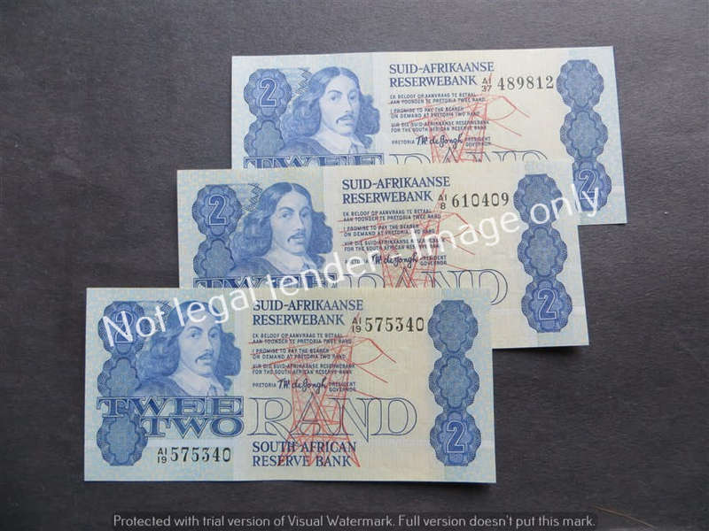 3 x TW De Jongh 4th Issue R2 notes