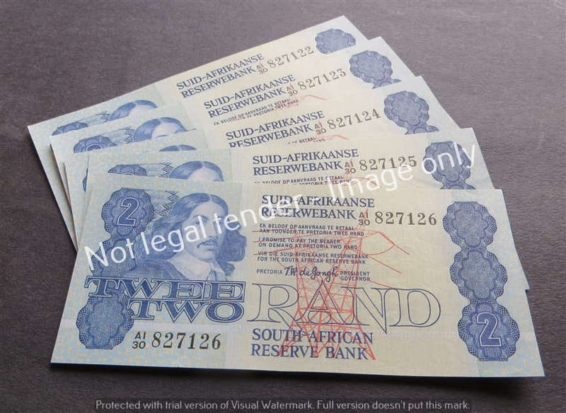 5 x TW De Jongh Cons. No. 4th Issue R2 notes