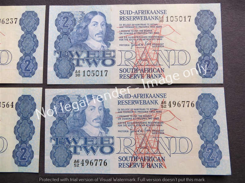 4 x GPC De Kock A3/A4/A5/A6 1st & 2nd Issue R2 notes