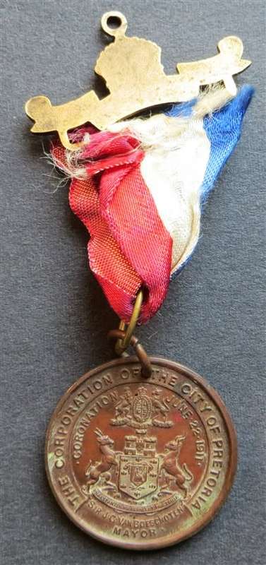 1911 George V Coronation Medallion from Mayor of Pretoria