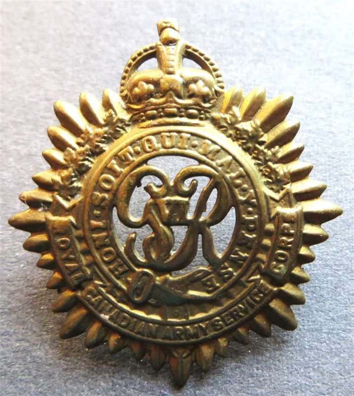 Royal Canadian Army Service Corps Cap Badge