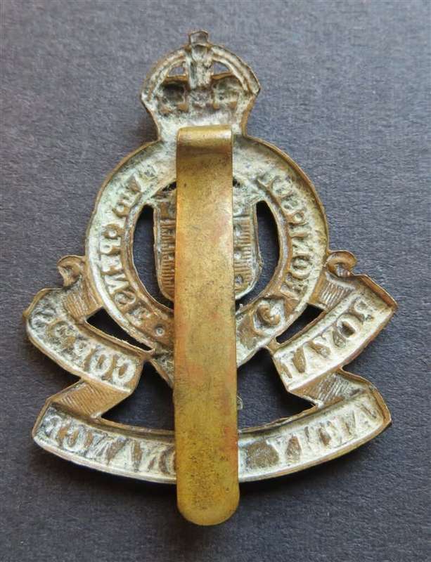 Royal Army Ordnance Corps Slide type cap badge