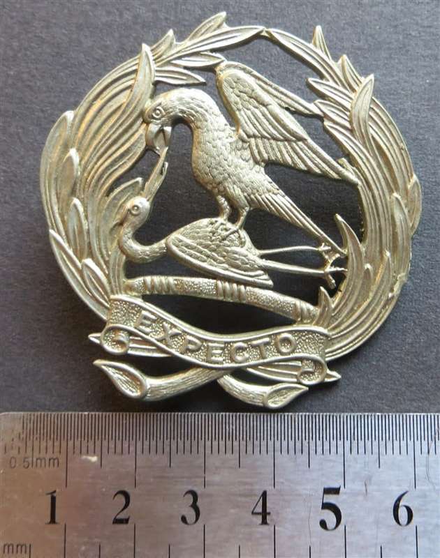 SA Army First City Regiment Glengarry Pipers Badge.SCARCE