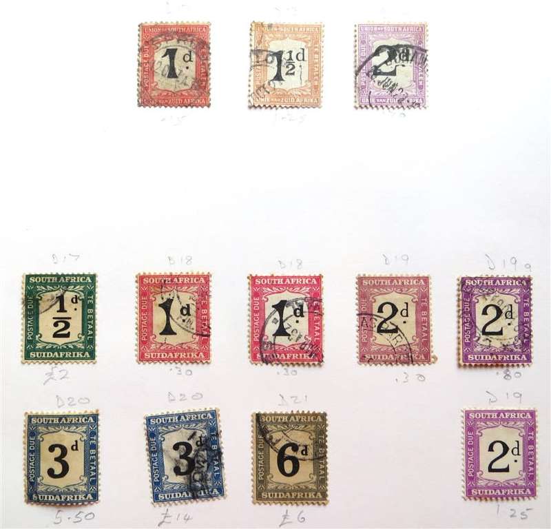 SA Union Stamps File - hinged with Revenues + SWA + Swaziland