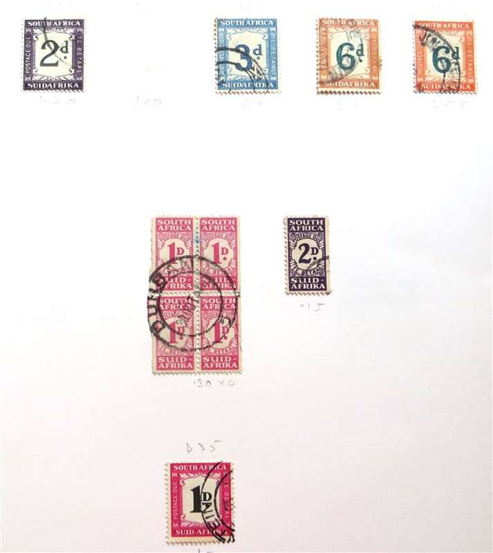 SA Union Stamps File - hinged with Revenues + SWA + Swaziland
