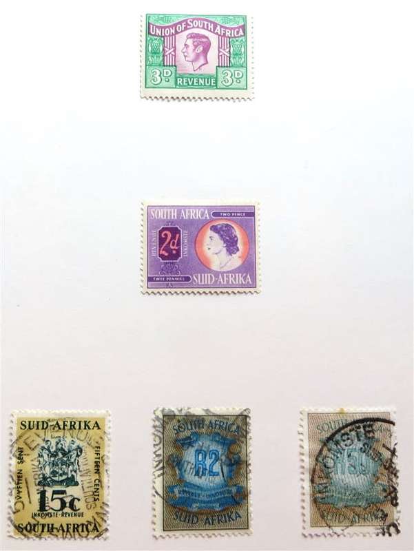 SA Union Stamps File - hinged with Revenues + SWA + Swaziland