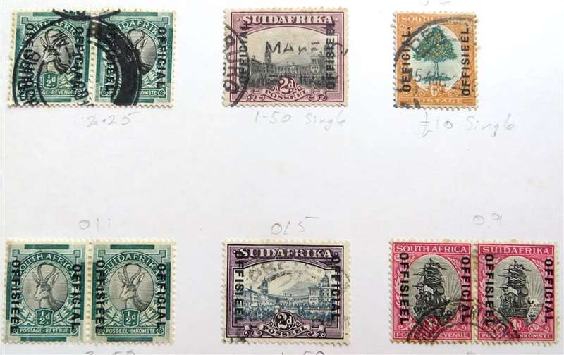 SA Union Stamps File - hinged with Revenues + SWA + Swaziland