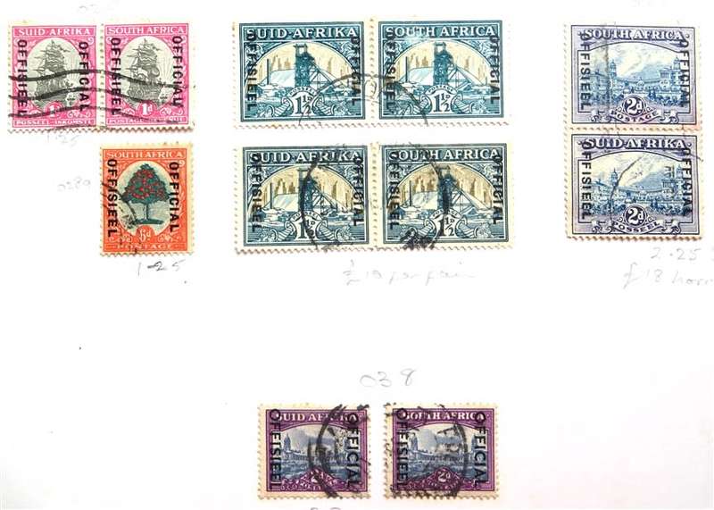 SA Union Stamps File - hinged with Revenues + SWA + Swaziland
