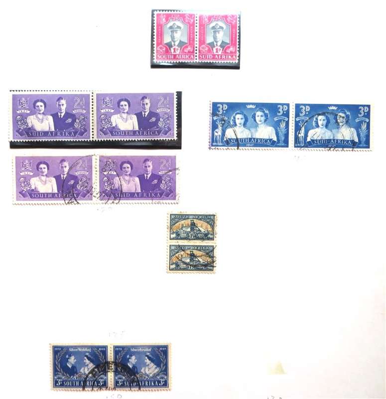 SA Union Stamps File - hinged with Revenues + SWA + Swaziland