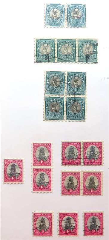 SA Union Stamps File - hinged with Revenues + SWA + Swaziland