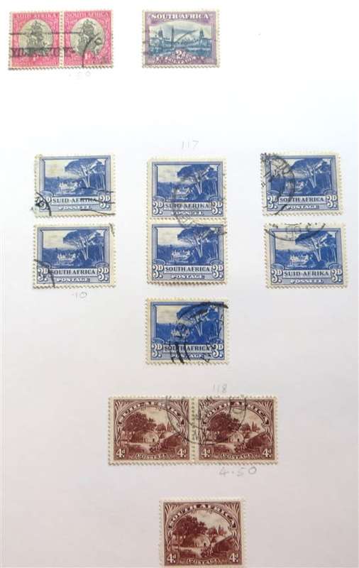 SA Union Stamps File - hinged with Revenues + SWA + Swaziland