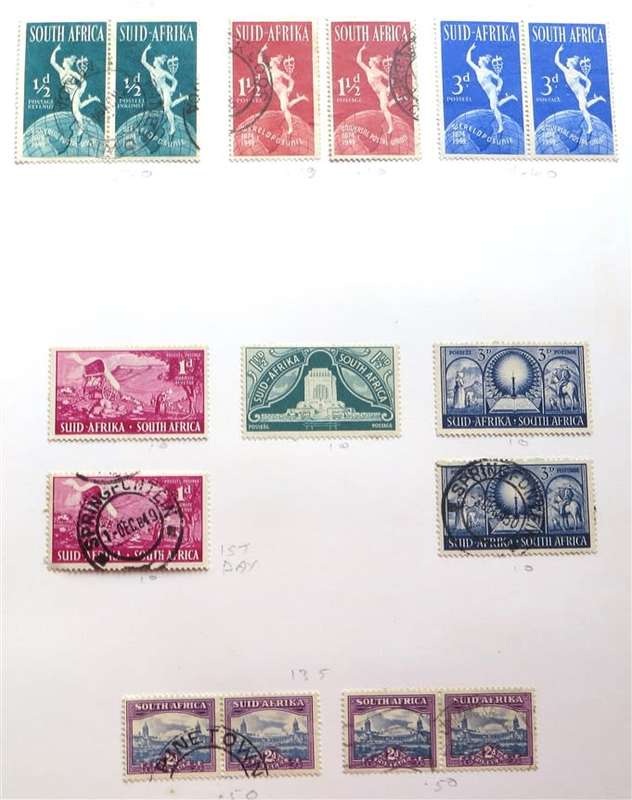 SA Union Stamps File - hinged with Revenues + SWA + Swaziland