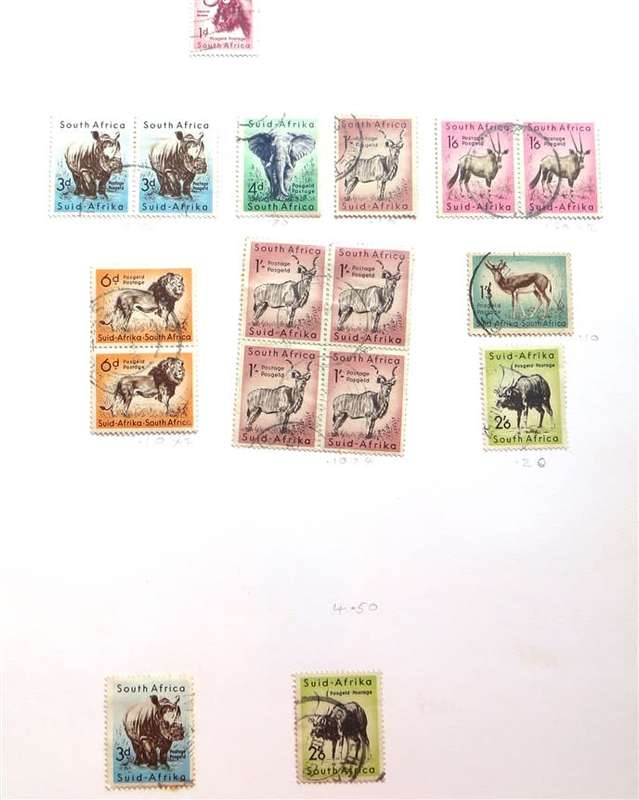 SA Union Stamps File - hinged with Revenues + SWA + Swaziland
