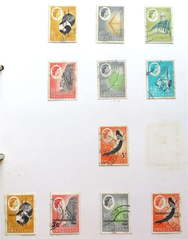 SA Union Stamps File - hinged with Revenues + SWA + Swaziland