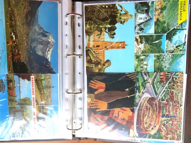 File Album with 110 x used and Unused Postcards