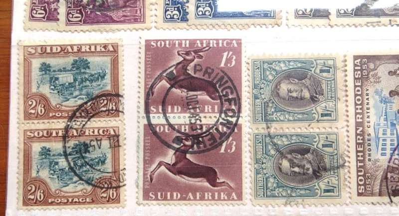 GB / Rhodesia / SA Union Lot on Card - 1 Bid