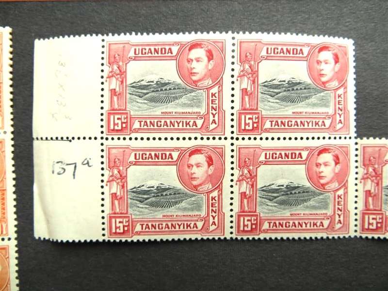 KUT Kenya Uganda Tang 15c & 5C Blocks SG.137a