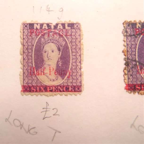 3 x Natal Half Penny Overprint Lot with Varieties