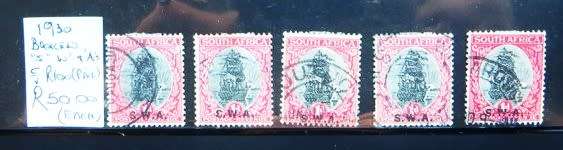1930 SWA Overprint Broken S/W/A - 1 BID FOR ALL