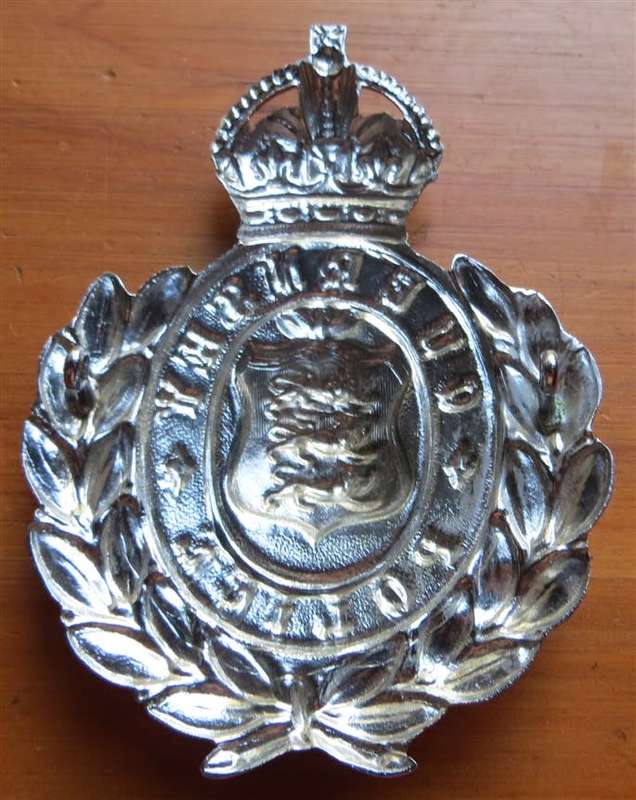 Vintage Large Guernsey Police Helmet Badge