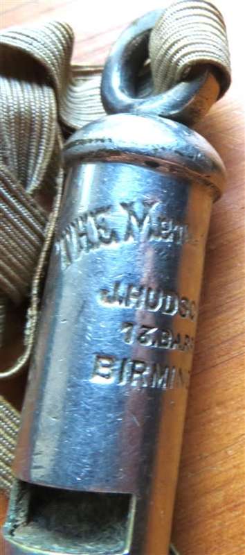 Antique Whistle J Hudson & Co, 13 Barr Street, Birmingham - working