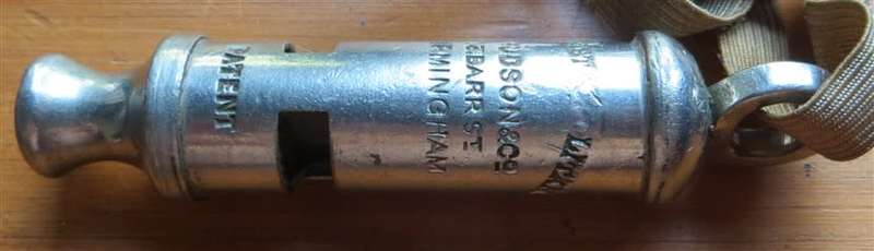Antique Whistle J Hudson & Co, 13 Barr Street, Birmingham - working