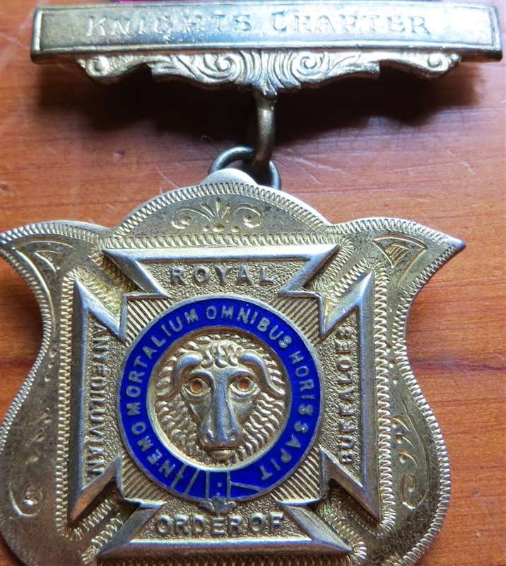 Hallmarked Order of Buffaloes Knights Chapter Medal/Jewel in Box