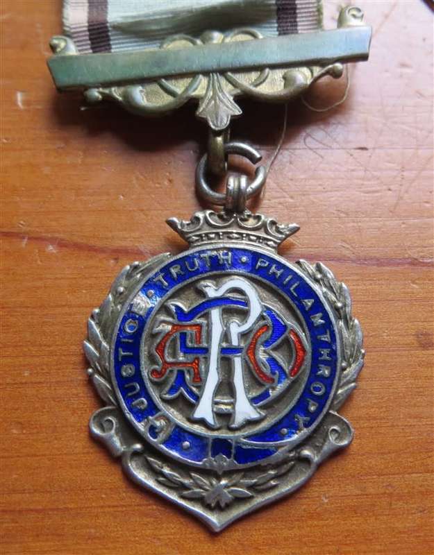 Masonic Shakespeare Hallmarked Silver Lodge Medal/Jewel in Box