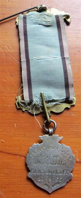 Masonic Shakespeare Hallmarked Silver Lodge Medal/Jewel in Box