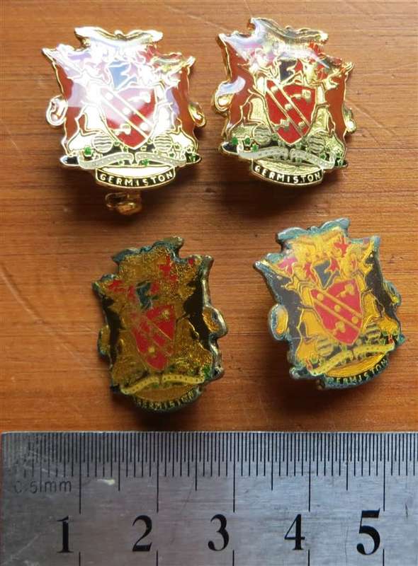 4 x Germiston badges Lot - 1 Bid