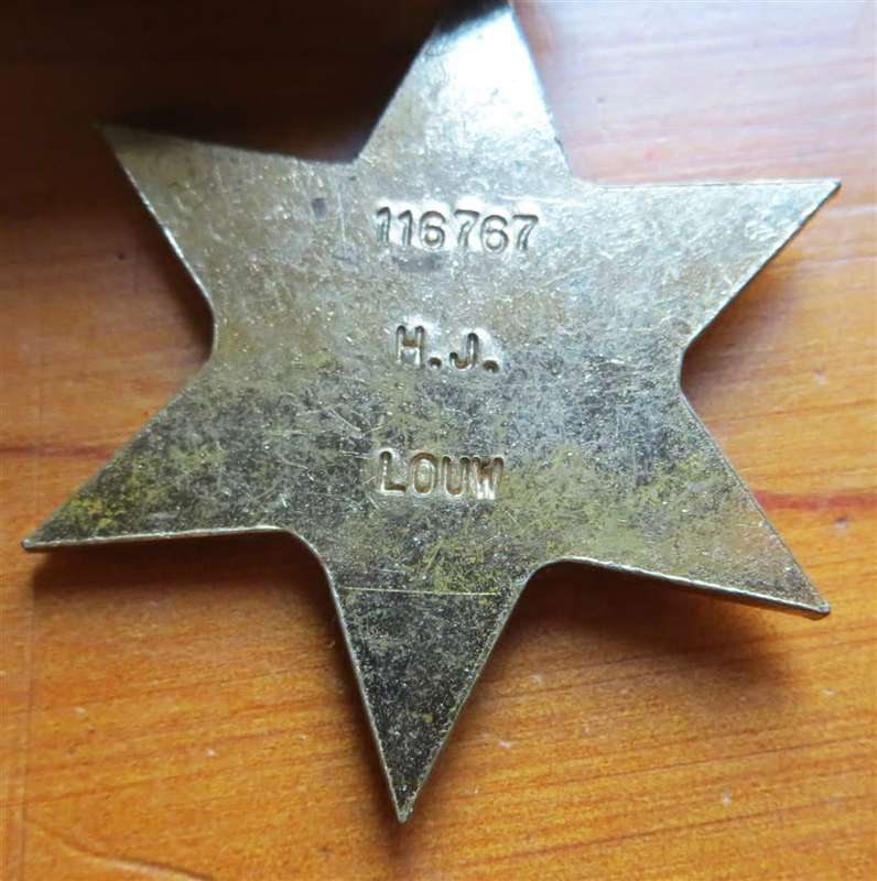 1939-45 Star WW2 Medal - H.J Louw #116767