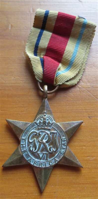 1939-45 Africa Star WW2 Medal - M.J Van Den Berg #34709
