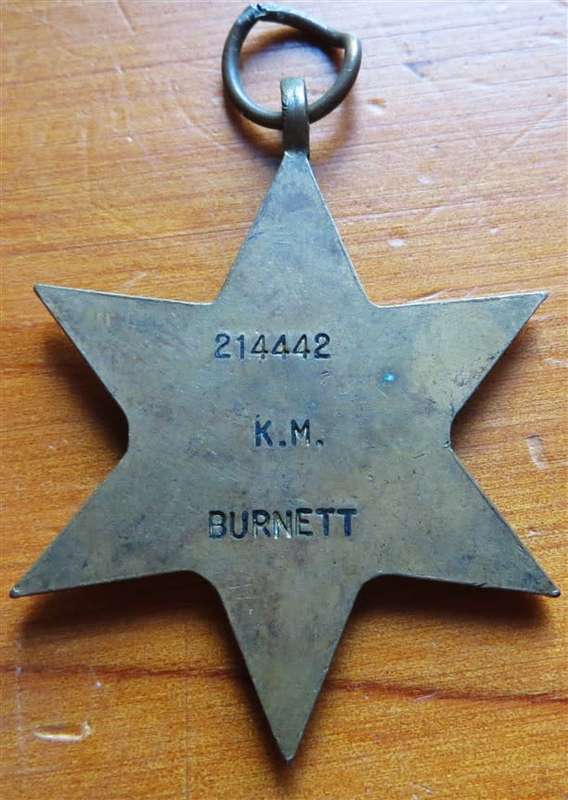 1939-45 Africa Star K.M Burnett #214442 WW2 Medal