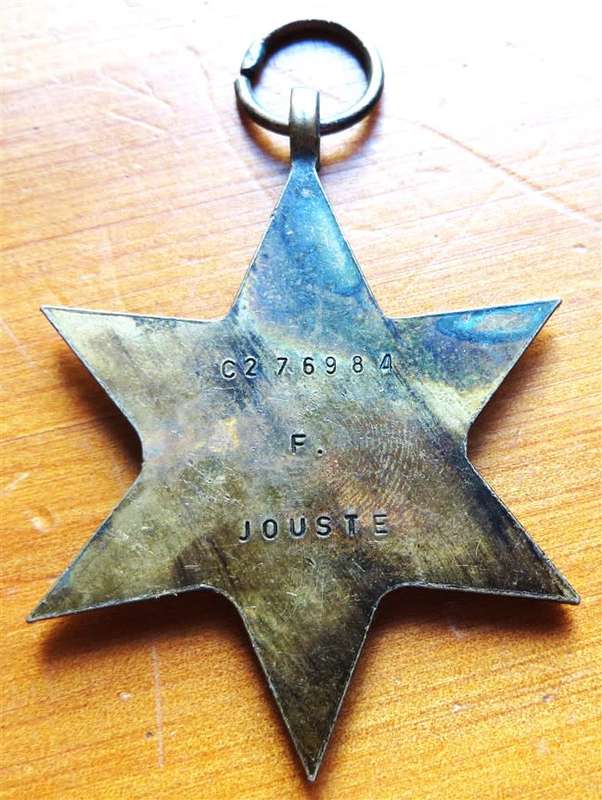 1939-45 Star Cape Corps F.Jouste #C276984 WW2 Medal