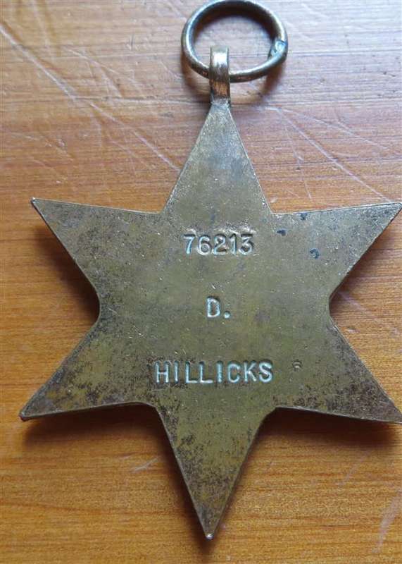 1939-45 Italy Star D.Hillicks #76213 WW2 Medal