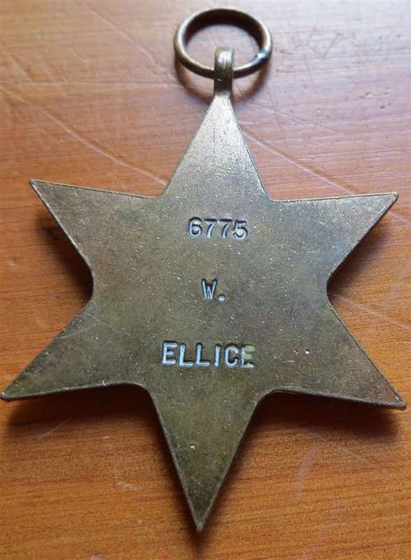 1939-45 Star W.Ellice #6775 WW2 Medal low number
