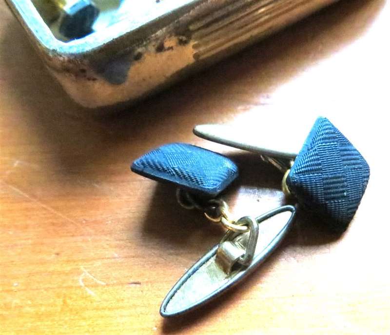 Vintage Assortment - Pins/Cuff links/Metal Box/Matchbox cover+