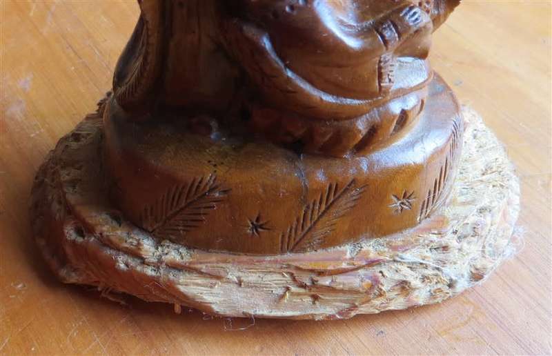 Wood Carving - Baby Jesus , Mary & Joseph - Well done , Below base damaged
