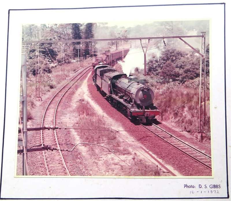 SAR/SAS Original Steam train photo 250mmx190mm - D.S Gibbs 1972 - Foxing present