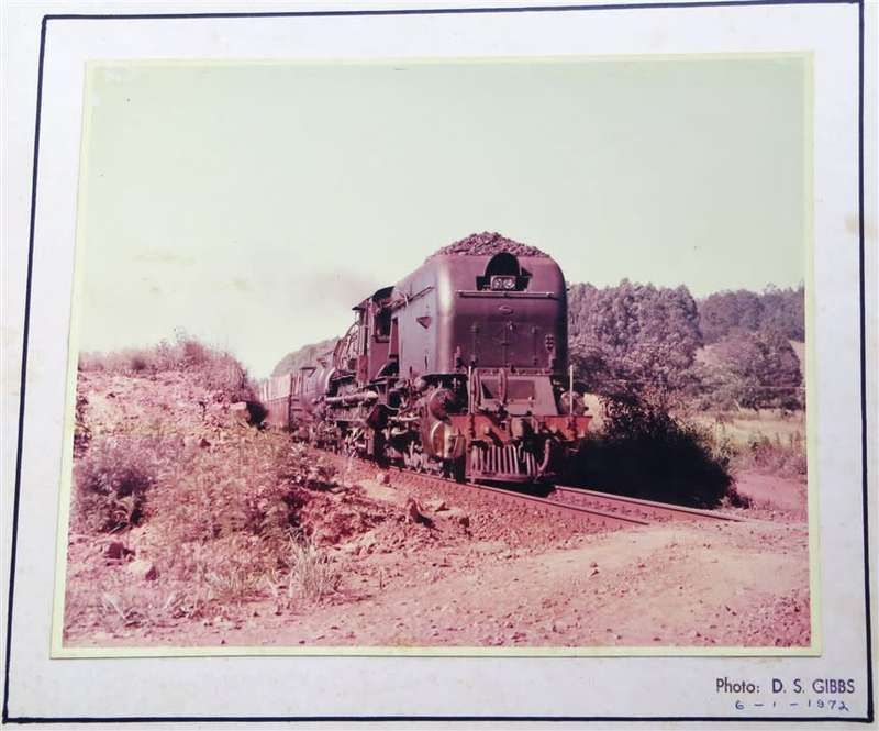 SAR/SAS Original Steam train photo 250mmx190mm - D.S Gibbs 1972 - Foxing present