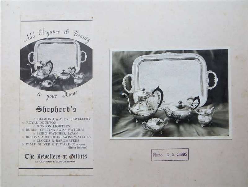 Vintage Original Silver Set for Brochure photo 250mmx190mm - D.S Gibbs 1971 - Foxing present