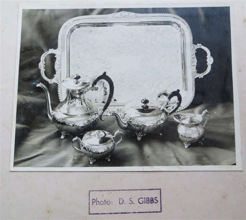Vintage Original Silver Set for Brochure photo 250mmx190mm - D.S Gibbs 1971 - Foxing present