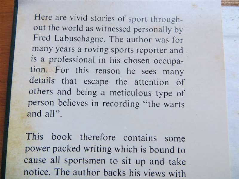 Eyewitness in Sport - Fred Labuschagne - 1970 1st Edition