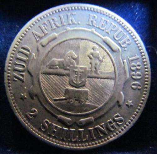 1896 ZAR 2 Shillings - *WOW* Rare GREAT DETAIL *** R1 START ***