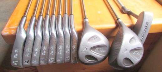 *R1 START*  Pin Hi Stratos set of Irons + 2 x Woods + putter  @*R1 START*@
