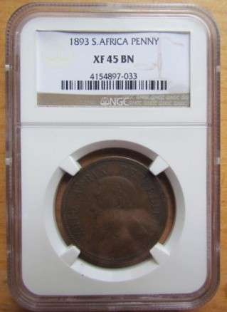 1893 Z.A.R PENNY-NGC GRADE XF45BN-**Cat. Value EF R15000** R1 START