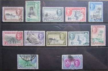 NYASALAND ** used part set to 5/ on card ** @@ R1 START@@