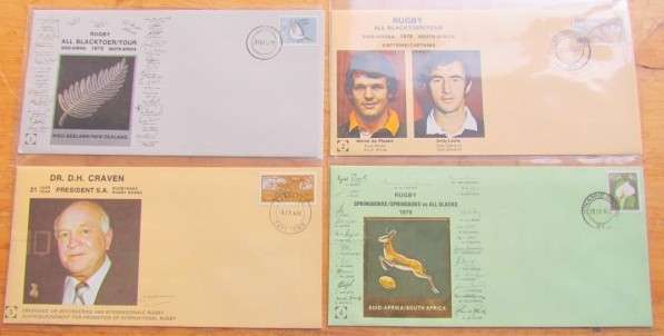 RUGBY SET NO1 - NO. 4 - BID ON EACH TO TAKE this set of 4 $ R1 START $