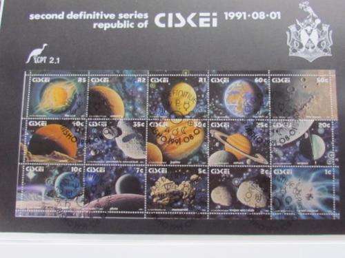CISKEI - SOLAR SYSTEM SHEET IN SPECIAL ENVELOPE - R1 START !!%^%!